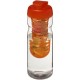 H2O Base® 650 ml Sportflasche mit Klappdeckel und Infusor - transparent/orange