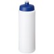 Baseline® Plus grip 750 ml Sportflasche mit Sportdeckel- weiss/blau