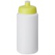 Baseline® Plus grip 500 ml Sportflasche mit Sportdeckel- weiss/limone