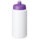 Baseline® Plus grip 500 ml Sportflasche mit Sportdeckel- weiss/lila