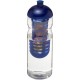 H2O Base® 650 ml Sportflasche mit Stülpdeckel und Infusor - transparent/blau