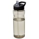 H2O Eco 650 ml Sportflasche mit Ausgussdeckel - Charcoal/schwarz