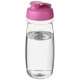 H2O Pulse® 600 ml Sportflasche mit Klappdeckel - transparent/rosa