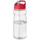 H2O Base® 650 ml Sportflasche mit Ausgussdeckel - transparent/rot