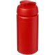 Baseline® Plus grip 500 ml Sportflasche mit Klappdeckel - rot