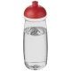 H2O Pulse® 600 ml Sportflasche mit Stülpdeckel - transparent/rot