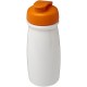 H2O Pulse® 600 ml Sportflasche mit Klappdeckel - weiss/orange