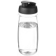 H2O Pulse® 600 ml Sportflasche mit Klappdeckel - transparent/schwarz