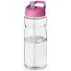 H2O Base® 650 ml Sportflasche mit Ausgussdeckel - transparent/rosa