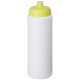 Baseline® Plus grip 750 ml Sportflasche mit Sportdeckel- weiss/limone