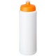 Baseline® Plus grip 750 ml Sportflasche mit Sportdeckel- weiss/orange