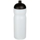 Baseline® Plus 650 ml Sportflasche mit Kuppeldeckel- transparent/schwarz