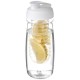 H2O Pulse® 600 ml Sportflasche mit Klappdeckel und Infusor - transparent/weiss