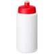 Baseline® Plus grip 500 ml Sportflasche mit Sportdeckel- weiss/rot