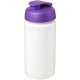 Baseline® Plus grip 500 ml Sportflasche mit Klappdeckel - weiss/lila