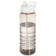 H2O Treble 750 ml Sportflasche mit Ausgussdeckel- kohle/weiss