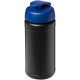Baseline® Plus 500 ml Sportflasche mit Klappdeckel - schwarz/blau