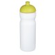 Baseline® Plus 650 ml Sportflasche mit Kuppeldeckel- weiss/limone