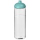 H2O Vibe 850 ml Sportflasche mit Kuppeldeckel- transparent/aquablau