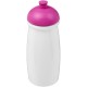 H2O Pulse® 600 ml Sportflasche mit Stülpdeckel - weiss/rosa