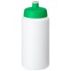 Baseline® Plus grip 500 ml Sportflasche mit Sportdeckel- weiss/grün