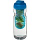 H2O Base® 650 ml Sportflasche mit Klappdeckel und Infusor - transparent/türkisblau