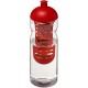 H2O Base® 650 ml Sportflasche mit Stülpdeckel und Infusor - transparent/rot