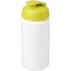 Baseline® Plus grip 500 ml Sportflasche mit Klappdeckel - weiss/Lindgrün