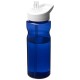 H2O Eco 650 ml Sportflasche mit Ausgussdeckel- blau/weiss