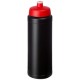 Baseline® Plus grip 750 ml Sportflasche mit Sportdeckel- schwarz/rot