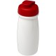 H2O Pulse® 600 ml Sportflasche mit Klappdeckel - weiss/rot