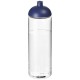 H2O Vibe 850 ml Sportflasche mit Kuppeldeckel- transparent/blau