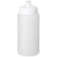 Baseline® Plus grip 500 ml Sportflasche mit Sportdeckel- transparent/weiss
