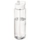 H2O Vibe 850 ml Sportflasche mit Ausgussdeckel- transparent/weiss