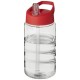 H2O Bop 500 ml Sportflasche mit Ausgussdeckel - transparent/rot