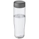 H2O Tempo® 700 ml Sportflasche mit Drehdeckel - transparent/storm grey