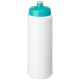 Baseline® Plus grip 750 ml Sportflasche mit Sportdeckel- weiss/aquablau
