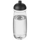 H2O Pulse® 600 ml Sportflasche mit Stülpdeckel - transparent/schwarz