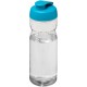 H2O Base® 650 ml Sportflasche mit Klappdeckel - transparent/türkisblau