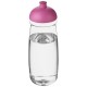H2O Pulse® 600 ml Sportflasche mit Stülpdeckel - transparent/rosa