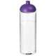 H2O Vibe 850 ml Sportflasche mit Kuppeldeckel- transparent/lila