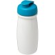 H2O Pulse® 600 ml Sportflasche mit Klappdeckel - weiss/türkis