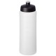 Baseline® Plus grip 750 ml Sportflasche mit Sportdeckel- transparent/schwarz