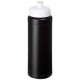 Baseline® Plus grip 750 ml Sportflasche mit Sportdeckel- schwarz/weiss