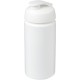 Baseline® Plus grip 500 ml Sportflasche mit Klappdeckel - weiss