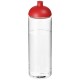 H2O Vibe 850 ml Sportflasche mit Kuppeldeckel- transparent/rot