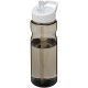 H2O Base® 650 ml Sportflasche mit Ausgussdeckel - kohle/weiss