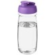 H2O Pulse® 600 ml Sportflasche mit Klappdeckel - transparent/lila