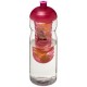 H2O Base® 650 ml Sportflasche mit Stülpdeckel und Infusor- transparent/rosa