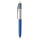 BIC® 4 Colours Mini Kugelschreiber + Lanyard, weiss/blau